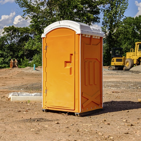 what is the expected delivery and pickup timeframe for the portable restrooms in Erhard